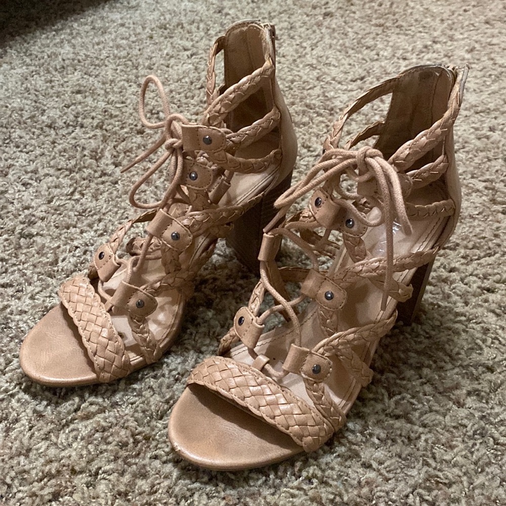 Merona Lace-up Chunky Booties
